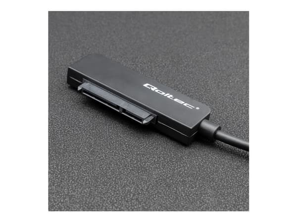 Qoltec SATA-sovitin | 2,5" SSD HDD-sovitin | USB-C | Super speed 5Gb/s | 2TB | 19cm