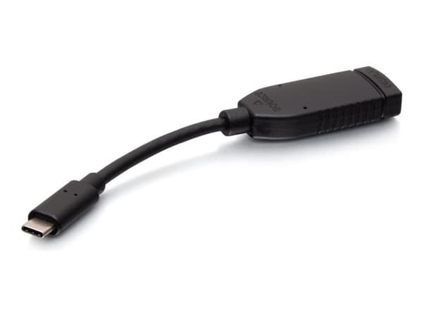 C2G USB C to HDMI Adapter - USB C to HDMI Dongle - 4K 60Hz - M/M - Videokort - 24 pin USB-C hane till HDMI hona - 16.4 cm - svart - 4K60Hz stöd