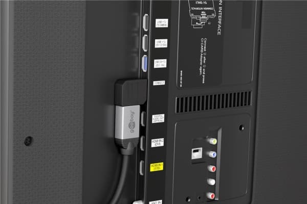 Goobay 65750, HDMI Type A (Standard), HDMI Type A (Standard), Hunkjønn, Hankjønn, Gull, 7860 x 4320 piksler
