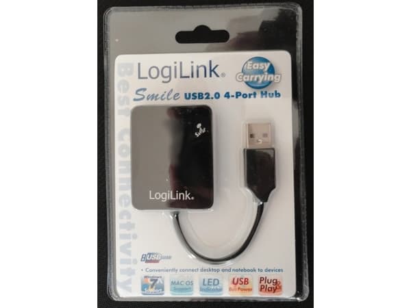 LogiLink UA0142A, Svart, 0 - 70 ° C, -10 - 80 ° C, 26 mm, 181 mm, 12 mm
