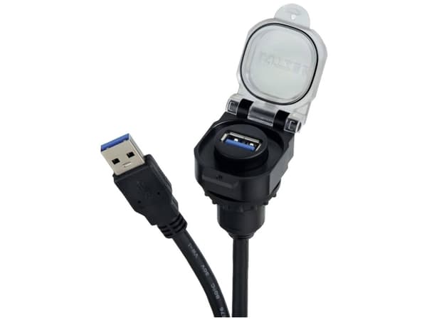 USB-stik USB-3.0 A/A F/M 0,6m PVC KD 490219.0060 Lütze Indhold: 1 stk