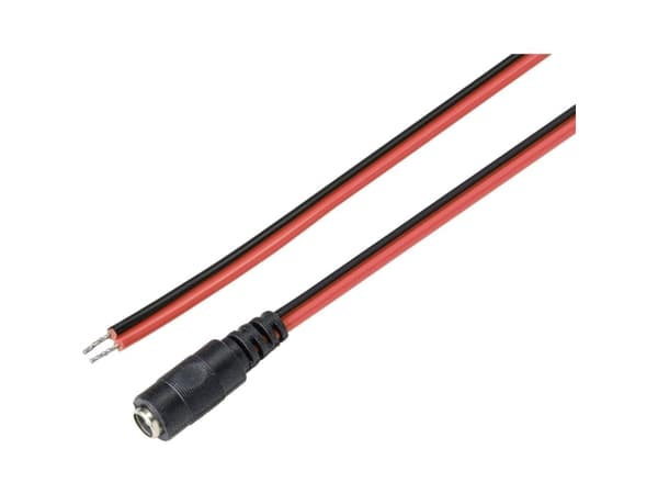 TRU COMPONENTS Lavvoltstilslutningskabel Lavspændingstilslutning - åben ende 5.5 mm 2.5 mm 2.00 m 1 stk