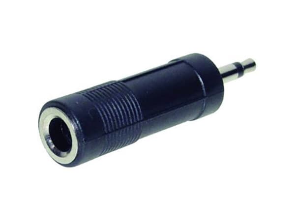 TRU COMPONENTS Jack-adapter Jackstik 3,5 mm - Jacktilslutning 6,3 mm Mono Poltal:2 1 stk