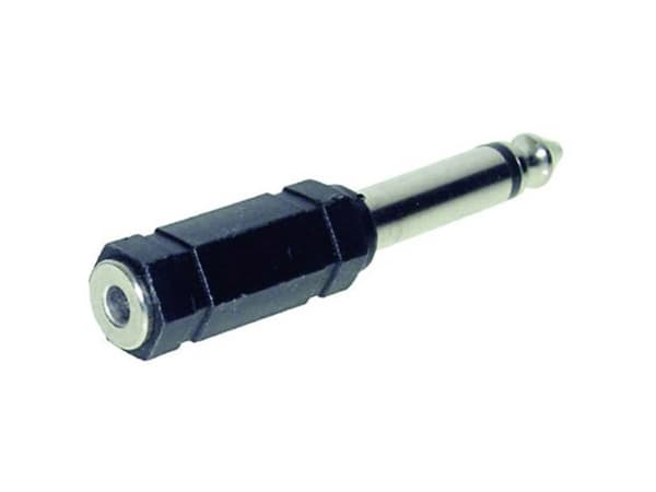 TRU COMPONENTS Jack-adapter Jackstik 6,3 mm - Jacktilslutning 3,5 mm Mono Poltal:2 1 stk