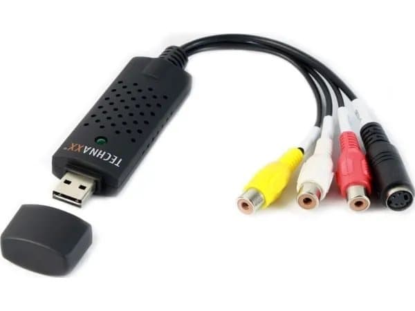Technaxx USB 2.0 Video Grabber, USB 2.0, 720 x 576 pixlar, RCA, S-Video, Digitalkamera, DVD-spelare, VHS, NTSC, PAL, 25 fps