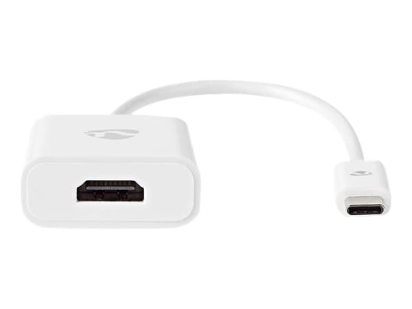 Nedis - Ultra High Speed - videokort - 24 pin USB-C hane rak till HDMI hona rak - 20 cm - vit - rund, stöd för 4K