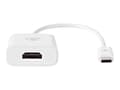 Miniatyrbild 2 av 5: Nedis - Ultra High Speed - videokort - 24 pin USB-C hane rak till HDMI hona rak - 20 cm - vit - rund, stöd för 4K