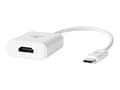 Miniatyrbild 1 av 5: Nedis - Ultra High Speed - videokort - 24 pin USB-C hane rak till HDMI hona rak - 20 cm - vit - rund, stöd för 4K