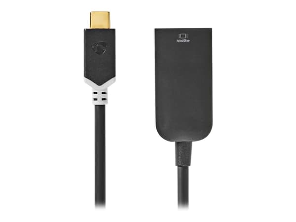 Nedis - Videokort - 24 pin USB-C hane till HDMI hona - 20 cm - antracit - stöd för 4K