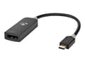 Miniatyrbild 1 av 5: Nedis USB-C 3.1 Adapter Cable - USB-/DisplayPort-adapter - 24 pin USB-C (hane) till DisplayPort (hona) - USB 3.1 - 20 cm - antracit