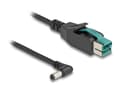 Miniatyrbilde 2 av 4: Delock - Strømforsynt USB-kabel - USB PlusPower (12 V) (hann) til 5,5 x 2,1 mm DC-jakk (hann) vinklet - 12 V - 3 m - svart