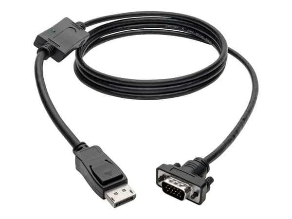 Eaton Tripp Lite Series DisplayPort 1.2 to VGA Active Adapter Cable (DP with Latches to HD15 M/M), 3 ft. (0.9 m) - Skjermkabel - DisplayPort (hann) t