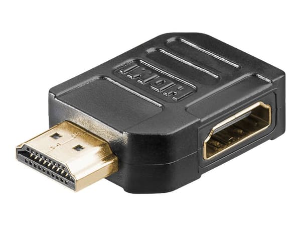 goobay A 344 G - HDMI-adapter - HDMI hunn til HDMI hann - høyrevinklet kontakt