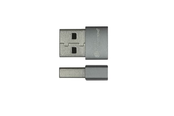 Good Connections Adapter USB 2.0 plugg A til USB-C-kontakt aluminiumshus grått sett med 2 Bra - Med høykvalitets USB 2.0-adapteren fra Good Connectio
