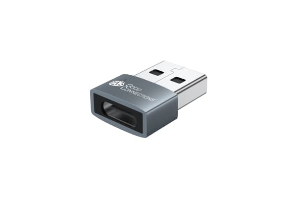 Good Connections Adapter USB 2.0 plugg A til USB-C-kontakt aluminiumshus grått sett med 2 Bra - Med høykvalitets USB 2.0-adapteren fra Good Connectio