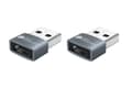 Miniatyrbilde 1 av 3: Good Connections Adapter USB 2.0 plugg A til USB-C-kontakt aluminiumshus grått sett med 2 Bra - Med høykvalitets USB 2.0-adapteren fra Good Connectio