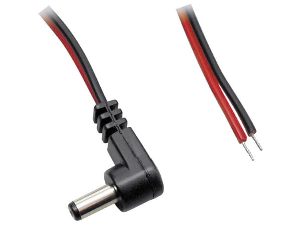 BKL Electronic Lavvoltstilslutningskabel Lavspændingsstik - åben ende 5.50 mm 2.10 mm 5.00 m 1 stk