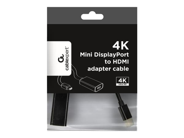 Gembird A-mDPM-HDMIF4K-01, 0,15 m, Mini DisplayPort, HDMI, Hankjønn, Hunkjønn, Rett