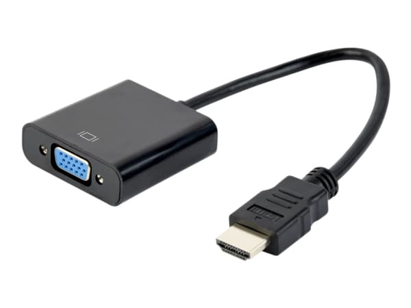 Gembird A-HDMI-VGA-04, 0,15 m, VGA (D-Sub), HDMI-tyyppi A (vakio), Uros, Naaras, Musta