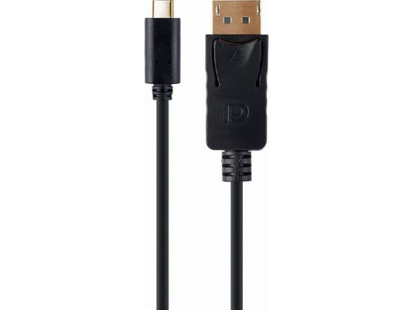 Cablexpert - Adapterkabel - 24 pin USB-C (hane) till DisplayPort (hona) - USB 3.1 - 15 cm - 4K60Hz UHD-stöd - svart
