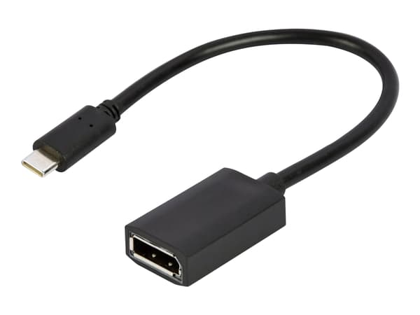 Cablexpert - Adapterkabel - 24 pin USB-C (hane) till DisplayPort (hona) - USB 3.1 - 15 cm - 4K60Hz UHD-stöd - svart