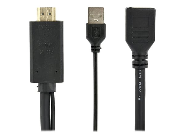 Cablexpert - Video adapter - DisplayPort hunn til HDMI, USB (kun strøm) hann - 10 cm - 4K 30Hz støtte, aktiv