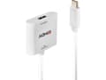 Miniatyrbild 1 av 3: Lindy 43339, 0,1 m, USB Type-C, HDMI, Hankoppling, Honkoppling, Rak