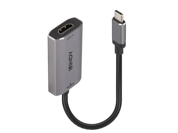 Lindy 43327, 0,11 m, USB Type-C, HDMI, Hankoppling, Honkoppling, Rak