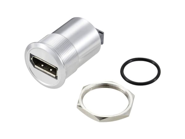 TRU COMPONENTS TC-11980476 Display Port 1.2 Panel Adapter Socket DisplayPort Socket DisplayPort Socket Silver Innehåll: 1 st