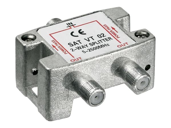 goobay SAT VT 02 - Splitter för satellitantenn - F-kontakt hona till F-kontakt hona - 100 dB