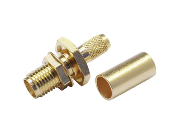 Telegärtner SMA-kaapelin paneeliliitäntä puristusliitin G07 C0803, Z27, G07 (RG-316/U), kultainen (vakio) - 1 kpl (J01151A000101Z)