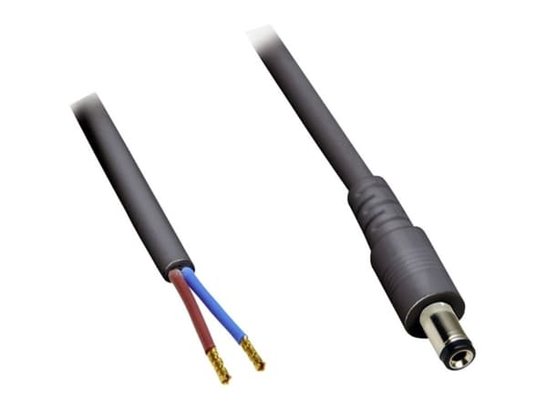 BKL Electronic Pienjänniteliitäntäkaapeli Pienjännitepistoke - avoimet kaapelin päät 5,50 mm 2,50 mm 1,00 m 1 kpl 1 kpl