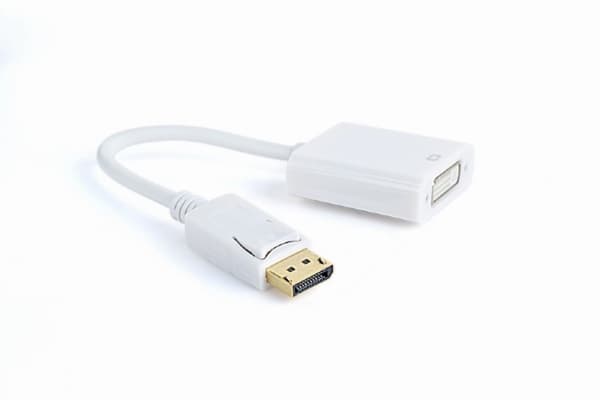 Gembird A-DPM-DVIF-002-W, 0,1 m, DisplayPort, DVI, Hankjønn, Hunkjønn, Hvit