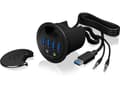 Miniatyrbild 1 av 2: ICY BOX IB-HUB1403A, USB 3.2 Gen 1 (3.1 Gen 1) Type-A, 3,5mm, USB 3.2 Gen 1 (3.1 Gen 1) Type-A, 5000 Mbit/s, Svart, Plast, Energiljus
