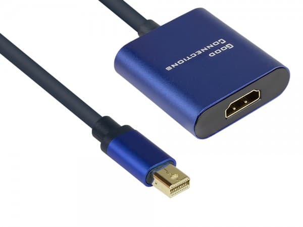 Alcasa MDP-HDMI2, 0,2 m, Mini DisplayPort, HDMI, Hankjønn, Hunkjønn, Rett