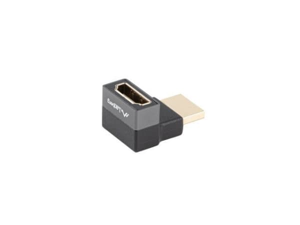 Lanberg AV-sovitin Lanberg HDMI(F)-&gt;HDMI(F) 8K kulma ylhäältä alumiini hopea