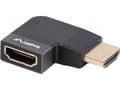 Miniatyrbild 5 av 5: Lanberg - HDMI-adapter - HDMI hane till HDMI hona vänstervinklad - silver - 8K UHD-stöd (7680 x 4320)
