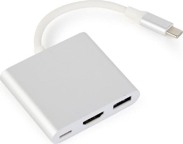 Gembird A-CM-HDMIF-02-SV, 3840 x 2160 pixlar, CE, Silver, 51 mm, 59 mm, 12 mm