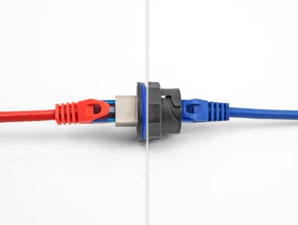Delock RJ45 Cat.6A paneeli liitin musta - Verkko (67048)