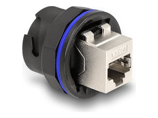 Delock RJ45 Cat.6A paneeli liitin musta - Verkko (67048)