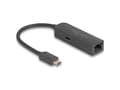 Pikkukuva 4 / 4: DeLOCK USB Type-C Adapter to 2.5 Gigabit LAN with Power Delivery 100 watt, Wired, USB Type-C, Ethernet, 5000 Mbit/s, Black