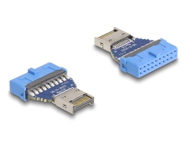 Delock - Intern USB-adapter - 19 pin USB header (hunn) til 20 pin USB Type E (hann) Key A - up to 5 Gbps data transfer rate