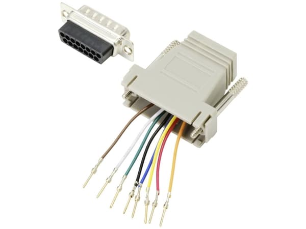 TRU COMPONENTS D-SUB-adapter D-SUB-kontakt 15-stift - RJ45-kontakt 1 st