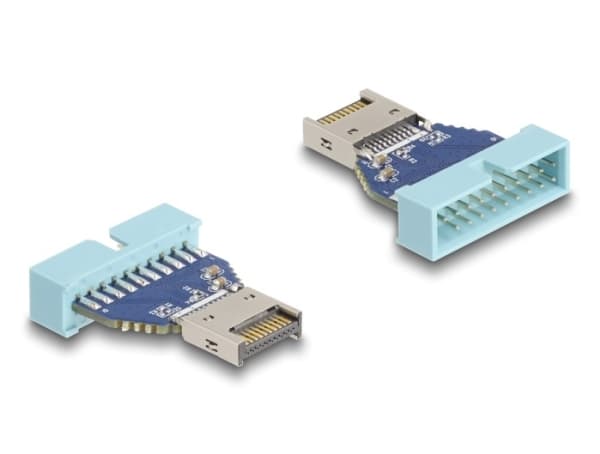 Delock - Intern USB-adapter - 19-stifts USB 3.1-kontakt (hane) till 20 pin USB Typ E (hane) - upp till 10 Gbps dataöverföringshastighet