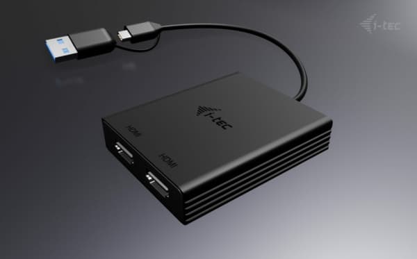 i-Tec - Videokort - 24 pin USB-C hane till HDMI hona - 27 cm - 4K60Hz stöd
