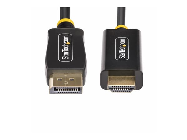StarTech.com 3.3ft (1m) DisplayPort to HDMI Adapter Cable, 4K 60Hz with HDR, DP to HDMI 2.0b, Active Video Converter, DisplayPort Desktop to HDMI Mon