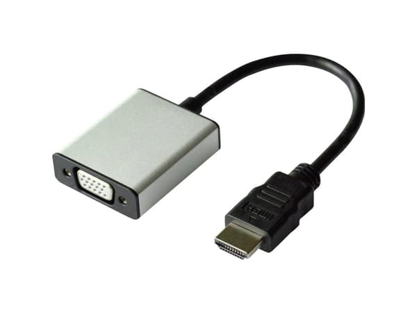 VALUE HDMI - VGA+3.5mm, HDMI, VGA (D-Sub) + 3.5mm, Hankoppling, Honkoppling, Svart, Silver, Svart