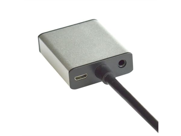 Value HDMI - VGA+3.5mm, HDMI, VGA (D-Sub) + 3.5mm, Hankjønn, Hunkjønn, Sort, Sølv, Sort