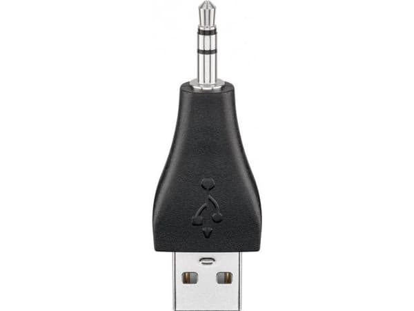 Goobay 93981, USB-A, 3.5mm, Sort