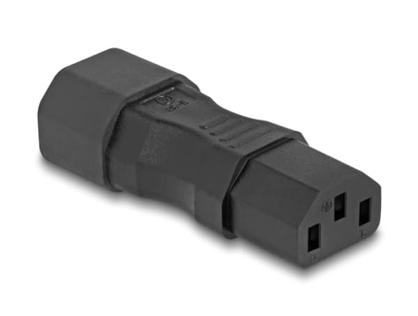 DeLOCK verkkovirtasovitin IEC 60320 - C14-C13 pistorasia 10 A suora, Sort